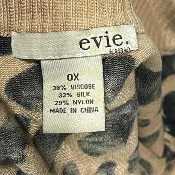 Evie Animal Print Cardigan Size‎ 0X - Picture 3 of 4